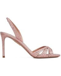 Aquazzura - Woven-Texture Crossover-Strap Pumps - Lyst