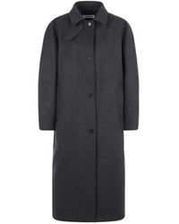 Jil Sander - Button-Fastening Wool Coat - Lyst