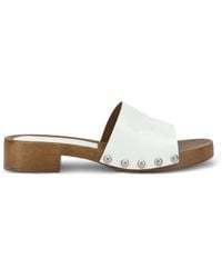 COPENHAGEN - Stud-Embellished Leather Clog Sandals - Lyst