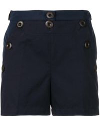 Moncler Button Front Shorts - Blue