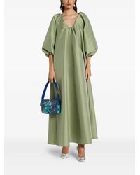 blue and white print maxi dress Sail to Sable Flutter Sleeve Eyelet Midi Dress