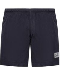 C.P. Company - Chrome-R Nylon Swim Shorts With Logo Label - Lyst