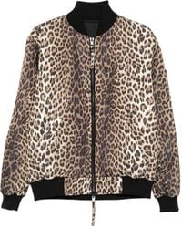 P.A.R.O.S.H. - Leopard Print Bomber Jacket - Lyst