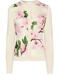 Oscar de la Renta - Printed Cardigan - Lyst
