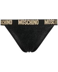 Moschino - Bikinihöschen mit Logo-Bund - Lyst