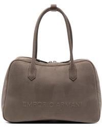 Emporio Armani - Embossed-Logo Tote Bag - Lyst