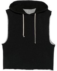Rick Owens - Sleeveless Drawstring-Hood Hoodie - Lyst