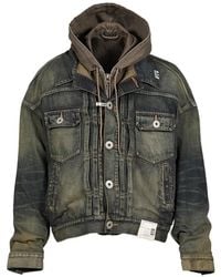 Maison Mihara Yasuhiro - Shifted Layer Denim Jacket - Lyst