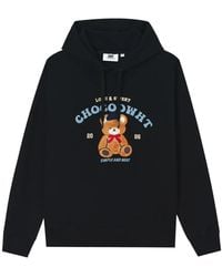 Chocoolate - Bear-Print Drawstring Hoodie - Lyst