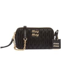 Miu Miu - Mini-Tasche aus Matelassé-Leder - Lyst
