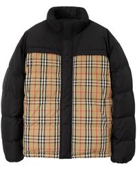 Burberry - Reversible Check Puffer Jacket - Lyst