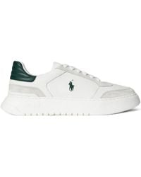 Polo Ralph Lauren - Leather Panelled Sneakers - Lyst