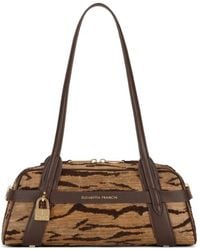 Elisabetta Franchi - Tiger Stripe Padlock Shoulder Bag - Lyst