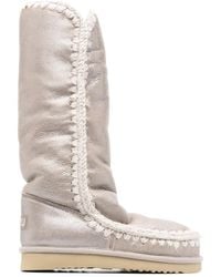 Mou - Stiefeletten Im Metallic-Look - Lyst