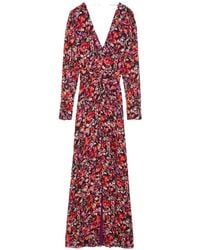 Patrizia Pepe - Floral-Print V-Neck Dress - Lyst