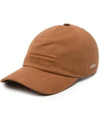 ZEGNA - Lined Metal Logo Cap With Tonal Embroidery - Lyst