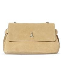 Patrizia Pepe - Logo-Motif Suede Shoulder Bag - Lyst