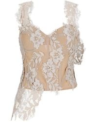 GIUSEPPE DI MORABITO - Floral-Lace Top - Lyst