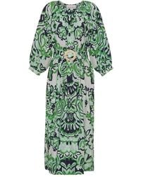 Cara Cara - Floral-Print Midi Dress - Lyst