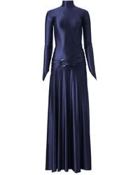 MOOS STUDIO - Robe Longue Ocean Whisper À Col Montant - Lyst