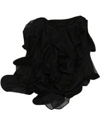 Yohji Yamamoto - Asymmetric Ruffled Midi Skirt - Lyst