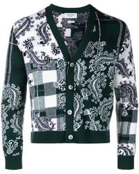 Thom Browne - Patterned Jacquard Cardigan - Lyst