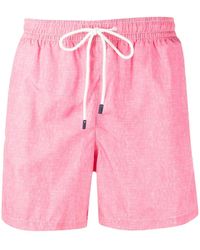 Fedeli - Logo-Patch Swim Shorts - Lyst
