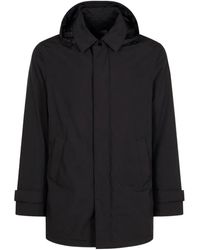 Herno - Jack Met Verborgen Voorkant En Capuchon - Lyst