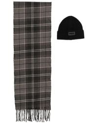 Barbour - Sweeper Tartan-Pattern Scarf And Beanie Hat Set - Lyst