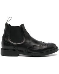Doucal's - Perforated Leather Ankle Boots - Lyst