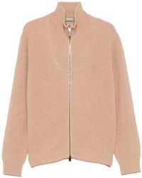 Canali - Geribbelde Trui Met Rits - Lyst