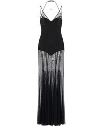 Elisabetta Franchi - Carpet Tulle And Satin Dress - Lyst
