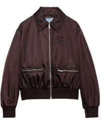 Prada - Re-Nylon Triangle-Logo Jacket - Lyst