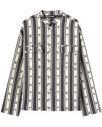 Palm Angels - Metal Frame Striped Overshirt For - Lyst