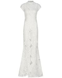 ATOIR - Sapphira Crochet-Knit Geometric-Pattern Maxi Dress - Lyst