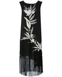 Temperley London - Madeline Floral-Embroidered Fringed Mini Dress - Lyst
