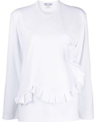 Comme des Garçons - Ruffle-detail Long-sleeved T-shirt - Lyst