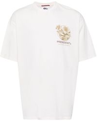 President's - T-shirt en coton à imprimé floral - Lyst