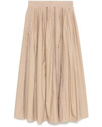 Elie Saab - Trim Embellished Poplin Skirt - Lyst
