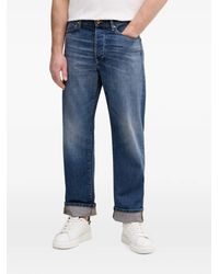 Benetton - Logo-Patch Straight-Leg Jeans - Lyst