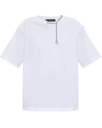 Sportmax - Chain-Detail Cotton T-Shirt - Lyst
