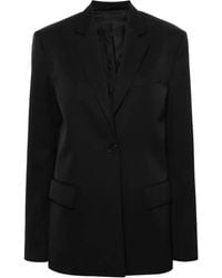 MODES GARMENTS - Single-Breasted Wool Blazer - Lyst