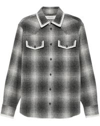Golden Goose - Checked Crochet-Trimmed Shirt Jacket - Lyst