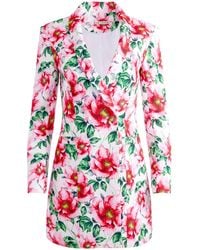 Alice + Olivia - Vestido Latoya corto tipo blazer con diseño floral - Lyst