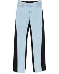 Mugler - Vaqueros Rectos Bicolor - Lyst
