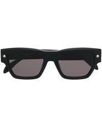 McQueen - Alexander Mc Queen Eyewear Engraved-logo Square Sunglasses - Lyst