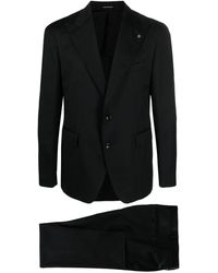 Tagliatore - Brooch-detail single-breasted suit - Lyst