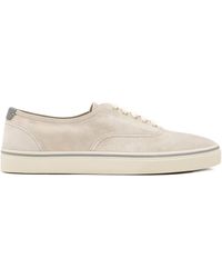Brunello Cucinelli - Suede Lace-Up Sneakers - Lyst