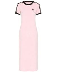 adidas - Three-Stripe Midi Dress - Lyst