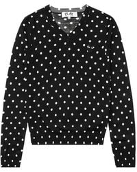 COMME DES GARÇONS PLAY - Polka-Dot Knitted Sweater - Lyst